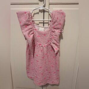 Zara Toddler Pink and White Gingham Dress